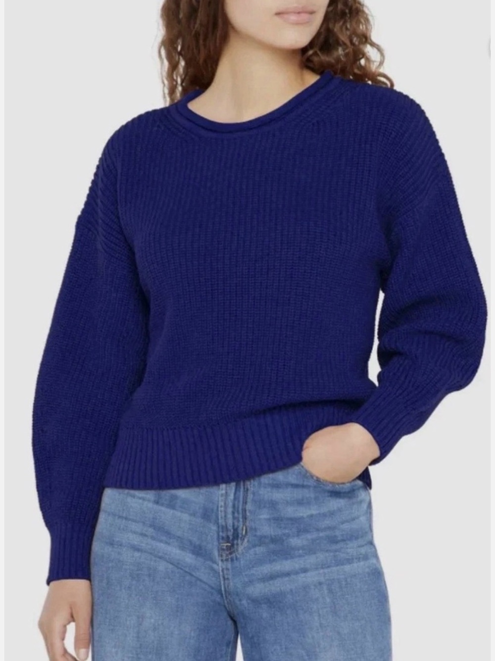 GAP Blue Knit Drop Shoulder Sweater